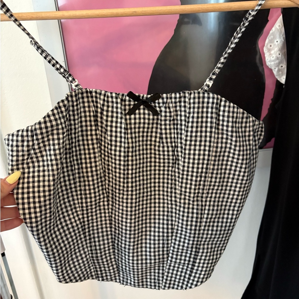 Live 4 Truth Black and White Fitted Crop Camisole